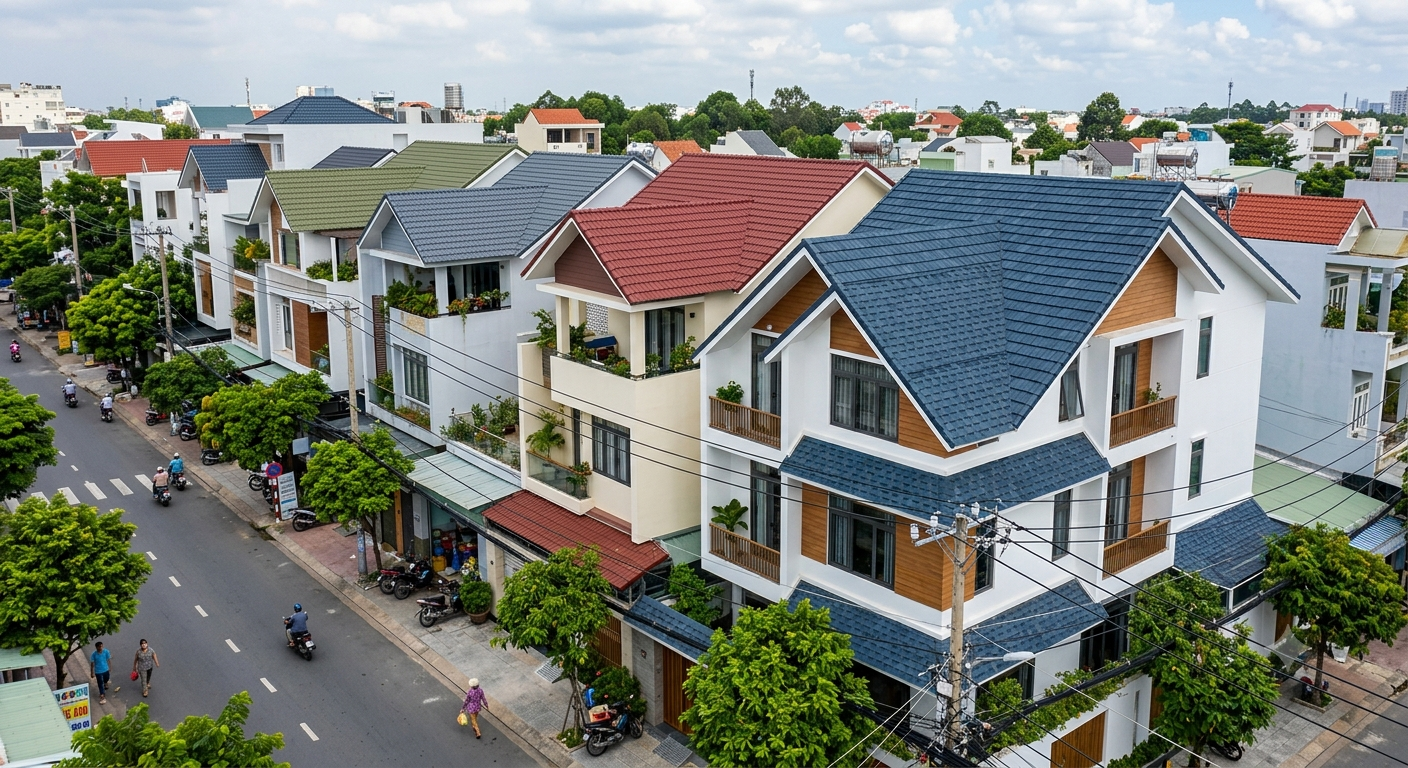 Tầm quan trọng của việc chọn màu sắc mái nhà trong kiến trúc nhà phố